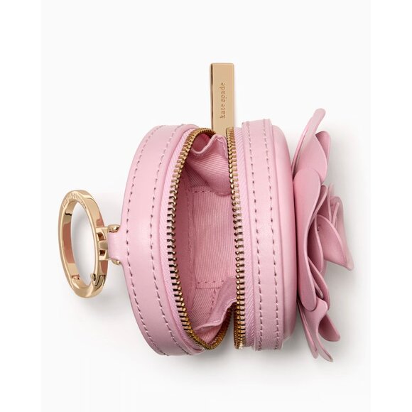 New Kate Spade Flora Flower Bag Charm Pink Horizon - Picture 4 of 4